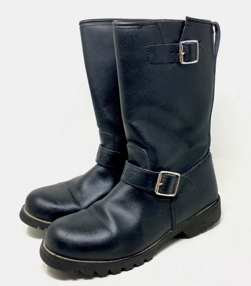Bilt Men's Motorcycle Boots 10" Black Leather 8